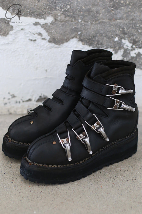 GUIDI 22 Calfskin Full Grain Lined Ski Boots Italy GD-22-BLKT Black